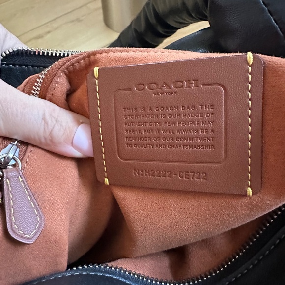 Coach Black Leather Restored Pillow Tote - Picture 10 of 16